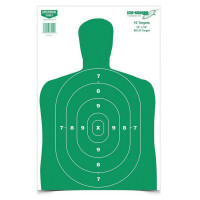 Birchwood Casey EZE-Scorer 12" x 18" Silhouette BC27 Practice Target, Green/White, 10/pack - 37204