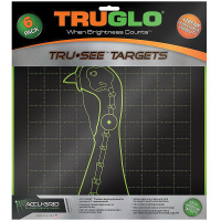 TruGlo Tru See 12" x 12" Splatter Turkey Target, Fluorescent Green/Black, 6/pack - TG12A6