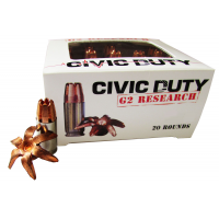 G2 Research Civic Duty 168 gr Copper Expansion Projectile .45 ACP Ammo, 20/box - CIVIC 45 ACP