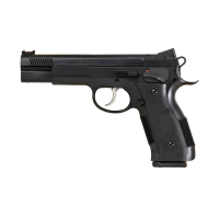 CZ AO-1 SD 9mm Pistol, 4.9" Barrel, Fiber Optic Front Sights, Black - 91732