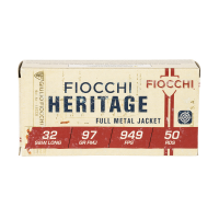 Fiocchi Heritage 32 S&W Long 97gr FMJ Ammo, 50rds - 32SWLA