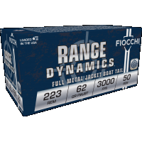 Fiocchi Shooting Dynamics .223 Rem Ammo 62 gr FMJBT, 50rds - 223C