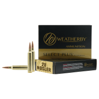 Weatherby Select Plus .28 Nosler 163 gr Hammer Custom SCHP 20rds Rifle Ammo for Target Accuracy - M28NS163HCB