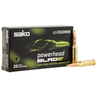 Sako Powerhead Blade 6.5 Creedmoor 120 gr LFBT 20rds Rifle Ammo for Precision Lead-Free and Target Shooting - JASPHB65CM120B