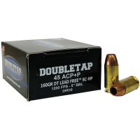 DoubleTap Ammunition DT Lead-Free .45 ACP 160 gr LFSCHP 20rds Handgun Ammo for Clean Shooting - 45A160XM