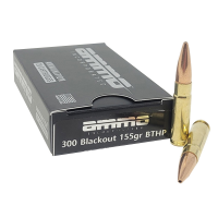 Ammo Inc Match .300 AAC Blackout 115 gr BTHP 20rds Rifle Ammo for Accurate Shooting - 300B155BTHPA20