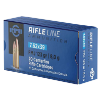 PPU USA Metric Rifle 7.62x39mm 123 gr FMJ 20rds Rifle Ammo for Reliable Performance - PP739F