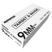 Ammo Inc Target and Range 9mm 115 gr FMJ 50rds Handgun Ammo for Reliable Practice - 9115FMJTR50