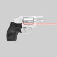 Crimson Trace Front Replacement Laser Grip for S&W J-Frame Round/Compact Butt Revolvers, Black - LG405