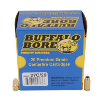 Buffalo Bore 380 ACP +P 90 grain Jacketed Hollow Point Pistol and Handgun Ammo, 20/Box - 27C/20