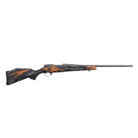 Weatherby Vanguard Compact Hunter 6.5 Creedmoor Bolt Action Rifle, Black/Orange/Gray - Bold Color Combo for High Visibility - VYH65CMR2B