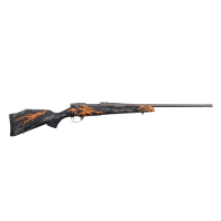 Weatherby Vanguard Compact Hunter 7mm-08 Remington Bolt Action Rifle - Black/Orange/Gray, Ideal for Precision Hunting - VYH7M8RR2B