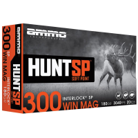 Ammo Inc Hunt .300 Win Mag 180 gr SP 20rds Rifle Ammo for Superior Accuracy - 300WM10SPA20