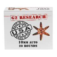 G2 Research Civic Duty 10mm Ammunition, 20 Rounds Solid Copper 122Gr - G00622