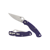 Spyderco Military 2 Folding Knife Clip Point Blue - for Precision Cutting - C36GPDBL2