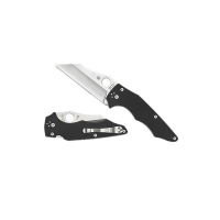 Spyderco Yojumbo Folding Knife, Wharncliffe, Black - Sleek Handle, Smooth Opening, Ideal for Tactical Use and Everyday Carry - C253GP