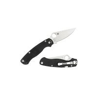 Spyderco Para Military 2 Left-Hand Folding Knife Clip Point Black - Durable, Lightweight and Reliable Handle - C81GPLE2