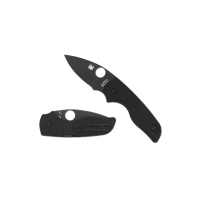 Spyderco Lil Native Folding Knife, Drop Point, Black - Compact Blade, Sleek Handle, Secure Locking Mechanism, Perfect for EDC - C230GPBBK