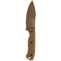 KA-BAR Knives Becker Nessmuk Fixed Knife Drop Point Brown - Durable, Lightweight and Reliable Handle - BK19