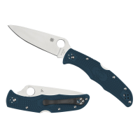 Spyderco Endura 4 Folding Knife Drop Point Blue - Versatile, Durable, Lightweight and Reliable Handle - C10FPK390