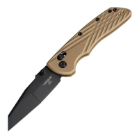 Hogue Deka Folding Knife Modified Wharncliffe Flat Dark Earth - Durable Handle - 24367