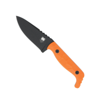 CobraTec Knives Kingpin EDC Fixed Knife Drop Point Orange - Ideal for EDC and Outdoor Activities - CTKPORG