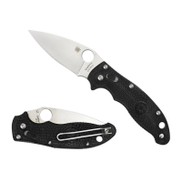 Spyderco Manix 2 Lightweight Folding Knife Drop Point Black - Durable, Lightweight and Reliable Handle - C101PBK2