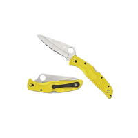 Spyderco Pacific Salt 2 Folding Knife Drop Point Yellow - Corrosion-Resistant Blade, Durable, Lightweight and Reliable Handle - C91SYL2