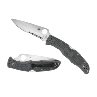 Spyderco Endura 4 Lightweight Folding Knife Drop Point Green - Durable, Lightweight and Reliable Handle - C10PSFG