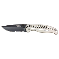 Camillus EDC3 Folding Knife Drop Point Silver - Compact - Ideal for Tactical and Everyday Use - CAM-19166