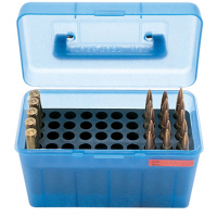 MTM Deluxe FlipTop Ammo Box 7MM-B-Blue-50rd-H50-R-Mag-24