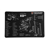 TekMat Springfield XDE 17"x11" Pistol Mat With Small Microfiber TekTowel, Black - R17-XDE