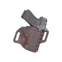 Versacarry Compound Glock G19 OWB Holster RH Leather Brown SZ 2 - Durable and Reliable Carry Solution - C22123