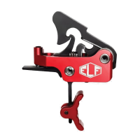 Elftmann Tactical Apex Pro Adjustable Trigger - Curved Drop-In with Red Shoe for Optimal Precision and Tactical Style - APEX-PRO-R-C