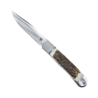 CobraTec Knives Trapper Hidden Release Folding Knife Drop Point - Innovative Hidden Release Mechanism, Ideal for EDC and Collectors - CTTHRSTG