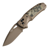 Hogue Sig K320 AXG Scorpion Folding Knife Drop Point Flat Dark Earth Plain Edge - Durable, Lightweight and Reliable Handle - 36375