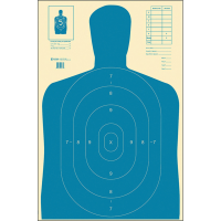 Action Target Qualification Economy Target, Blue/White, 100 Box - B-27E BLUE 100