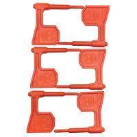 LBE Unlimited 6-Piece Chamber Flag Set in Orange - Essential Safety Flags for Firearms - CSFLG-RFL