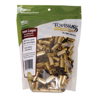 Top Brass Premium Reconditioned 9mm Unprimed Brass Full Length Cartridge Case, 250/pack - 6B9MMLUGXY-250