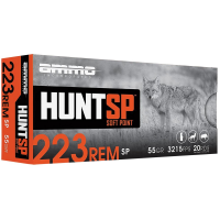 Ammo Inc Hunt .223 Remington 55 gr SP 20rds Rifle Ammo Reliable for Hunting - 223055SPA20