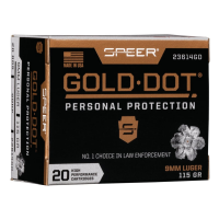 Speer Gold Dot Personal Protection 9mm Ammo 115 gr GDHP 20rds