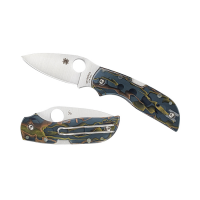 Spyderco Chaparral Raffir Noble Folding Knife Drop Point Blue/Copper - Elegant Blade. Durable, Lightweight and Reliable Handle - C152RNP