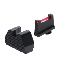 TruGlo Fiber-Optic Pro Sight Front/Rear, Red/Black - TGTG132CZ1