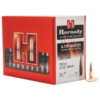 Hornady A-TIP Match .30 250 gr BT Rifle Bullet, 100/box - 3092