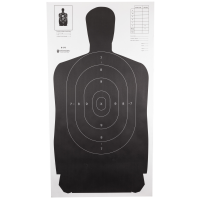 Action Target Standard Target, Full Size Black Silhouette, 24"x45", 100 Per Box B-27SBLACK-100