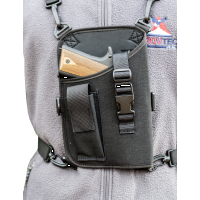 GrovTec Trail Pack Right Hand 4.5" to 5" Large Semi Autos Shoulder Holster, Textured Black - GTHL14905R