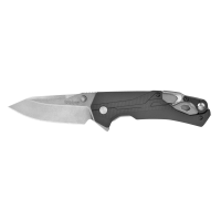 Kershaw Drivetrain, Folding Knife, 3.2" Stonewashed Silver Blade, Black Handle