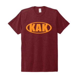 Vino Red KAK Shirt - Orange Logo - KAK Industry