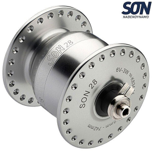 Schmidt Schmidt SON 28 Silver Anodized, 48 hole - $344.00 at Angry Catfish Bicycle