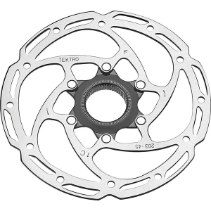 Tektro TR203-45 Disc Brake Rotor - 203mm, Center-Lock, 2.3mm Thickness, Silver
